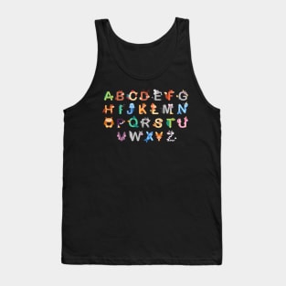 Animal alphabet back to school Tank Top